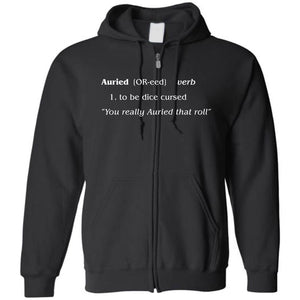 The Lady Auri - Auried by Definition Unisex Zip Hoodie - Black / S