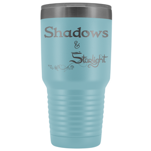 The Lady Auri - Shadows & Starlight 30oz Vacuum Tumbler - Light Blue - The Lady Auri