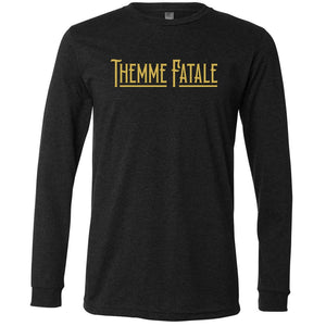 Themme Fatale Vintage Unisex Premium Long Sleeve Tee - Dark Grey Heather / XS