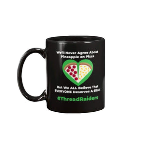 ThreadRaiders Pizza My Heart 15oz Coffee Mug - Black / 15OZ - Mugs