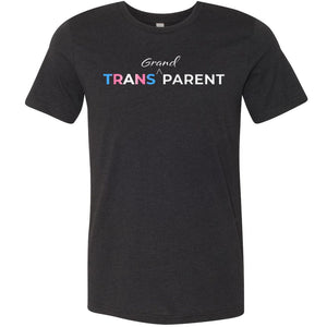 Trans Grand Parent Unisex Premium Tee - Black Heather / XS
