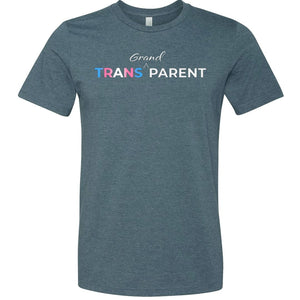 Trans Grand Parent Unisex Premium Tee - Heather Slate / XS