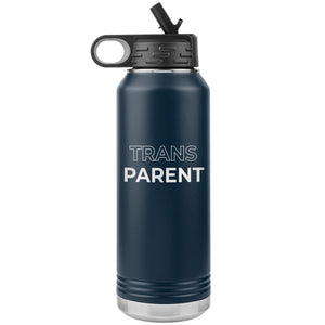 TransPARENT 32oz Water Bottle Tumbler - Navy - Chatty Fam