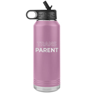 TransPARENT 32oz Water Bottle Tumbler - Light Purple - Chatty Fam
