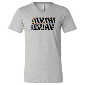 USS Norman Borlaug Unisex Premium V-Neck Tee - Athletic Heather / S