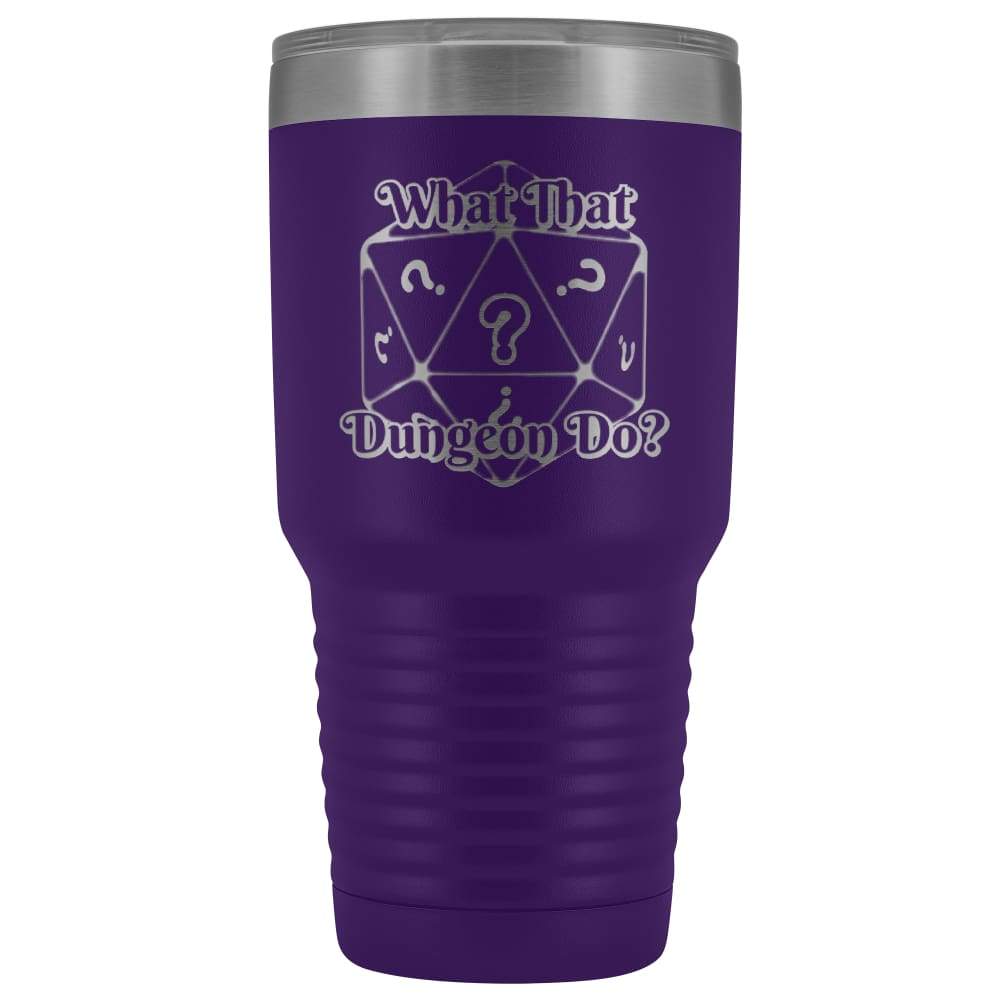 What That Dungeon Do Podcast Logo 30oz Vacuum Tumbler - Purple - Tumblers