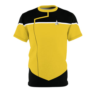 Trek Uniform Tee Lower Decks - Operations Gold Unisex AOP Black stitching / 4 oz. S All Over Prints