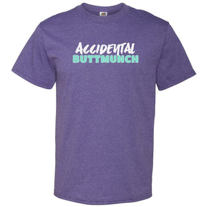 Accidental Buttmunch Unisex Classic Tee - Retro Heather Purple / S
