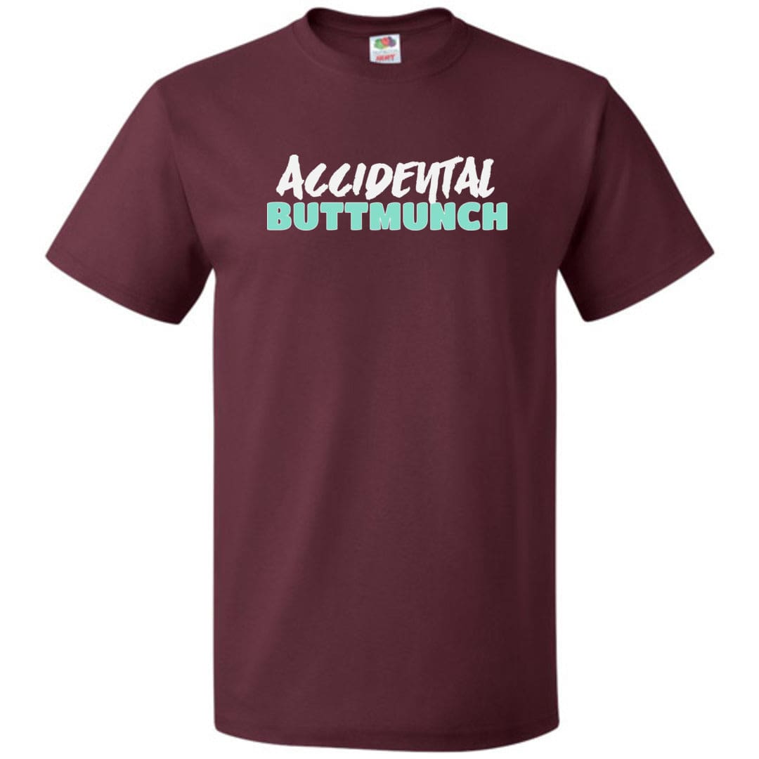 Accidental Buttmunch Unisex Classic Tee - Maroon / S