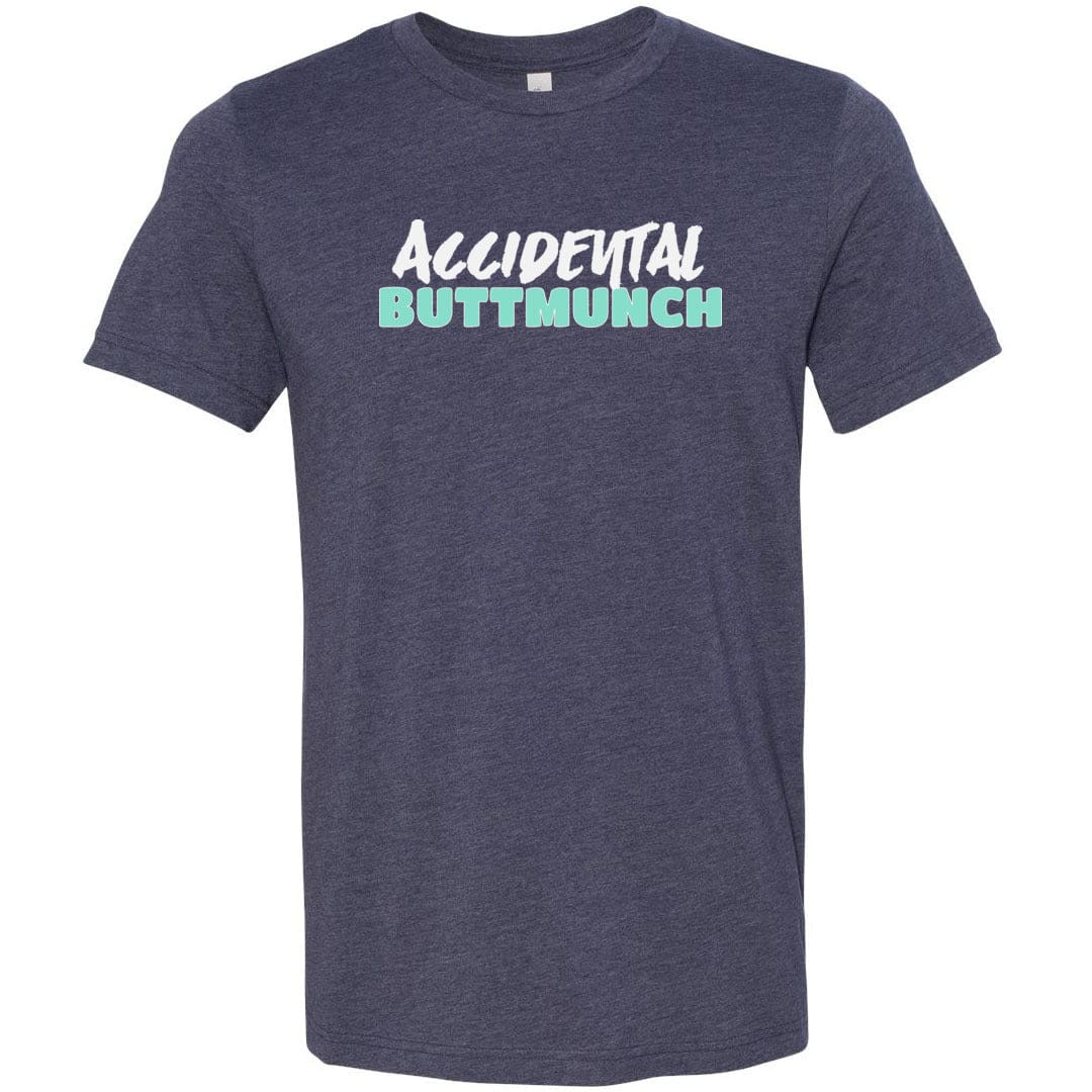 Accidental Buttmunch Unisex Premium Tee - Heather Midnight Navy / XS