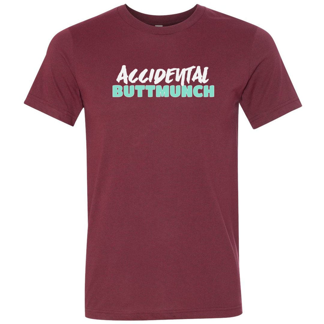 Accidental Buttmunch Unisex Premium Tee - Heather Cardinal / XS