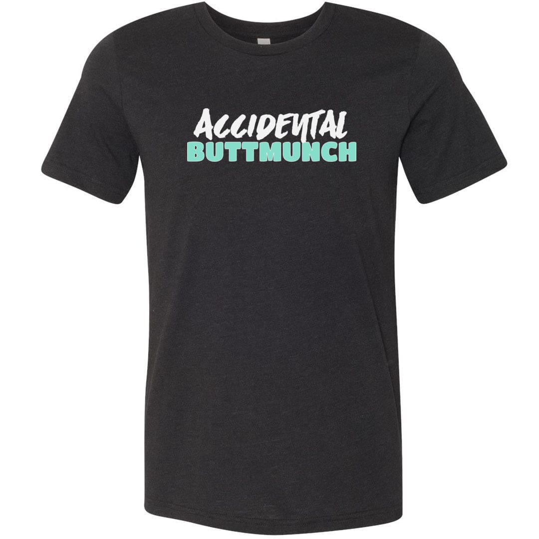 Accidental Buttmunch Unisex Premium Tee - Black Heather / XS