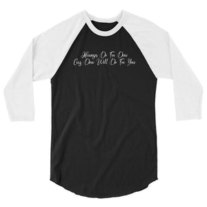 Always Dew Flourish Unisex Premium 3/4 Sleeve Raglan