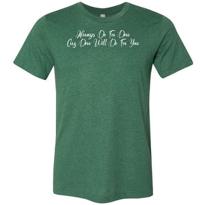 Always Dew Flourish Unisex Premium Tee - Heather Grass Green / XS