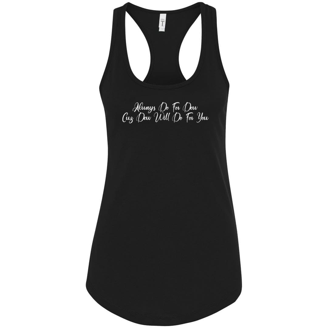 Always Dew Flourish Womens Premium Racerback Tank - Black / XS