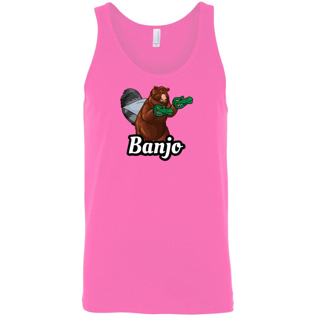 Arkenholdt Banjo Unfamiliar Unisex Premium Tank - Neon Pink / S