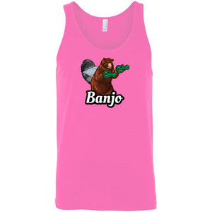 Arkenholdt Banjo Unfamiliar Unisex Premium Tank - Neon Pink / S