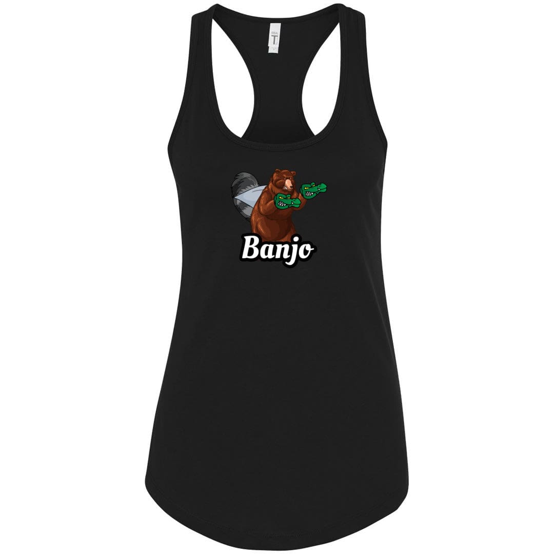Arkenholdt Banjo Unfamiliar Womens Premium Racerback Tank - Black / XS