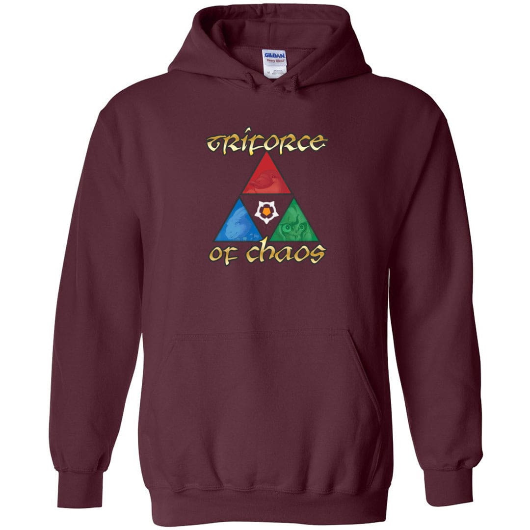 Arkenholdt Triforce of Chaos Unisex Pullover Hoodie - Maroon / S
