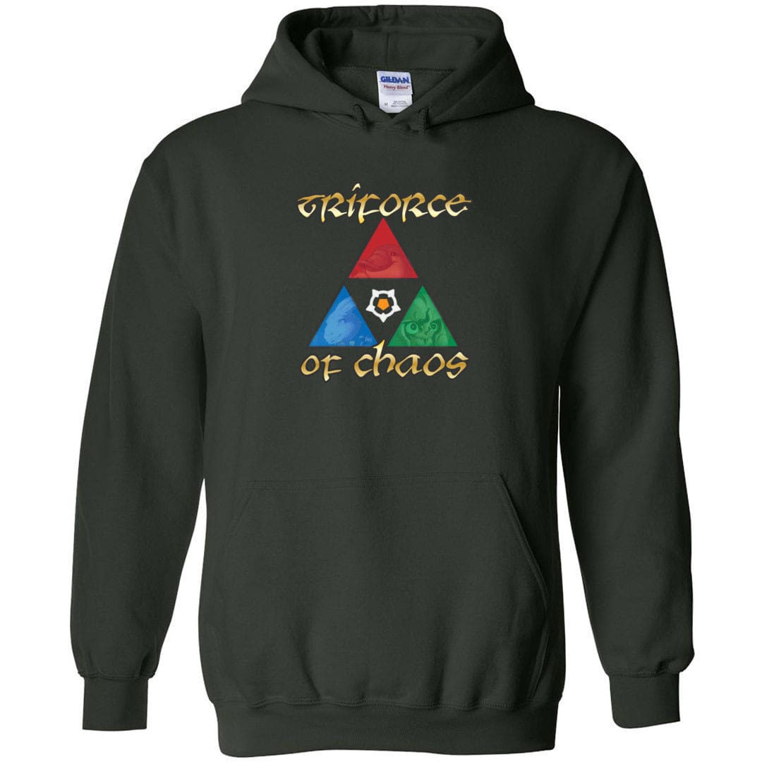 Arkenholdt Triforce of Chaos Unisex Pullover Hoodie - Forest Green / S