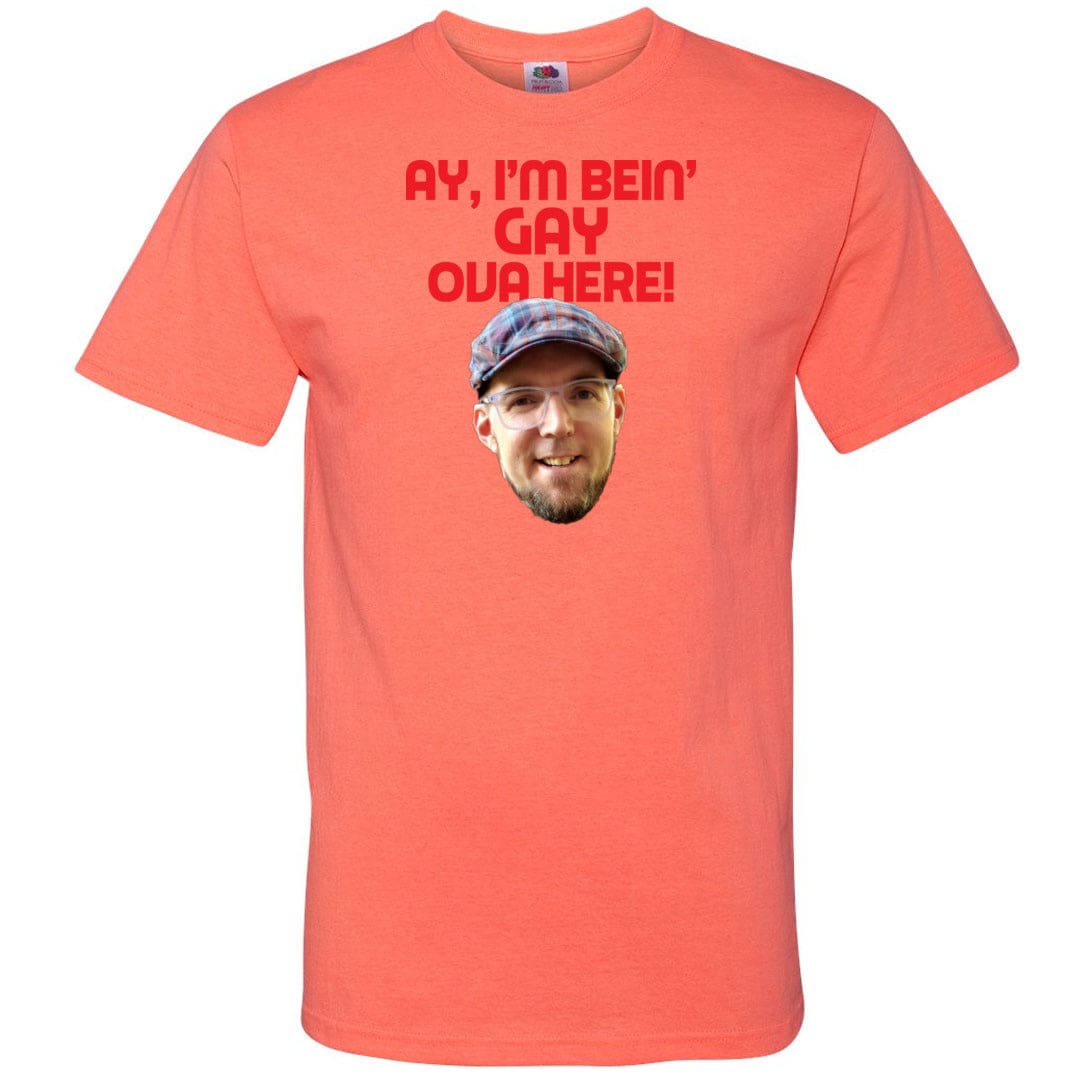 Ay I’m Bein’ Gay Ova Here! Unisex Classic Tee - Retro Heather Coral / S
