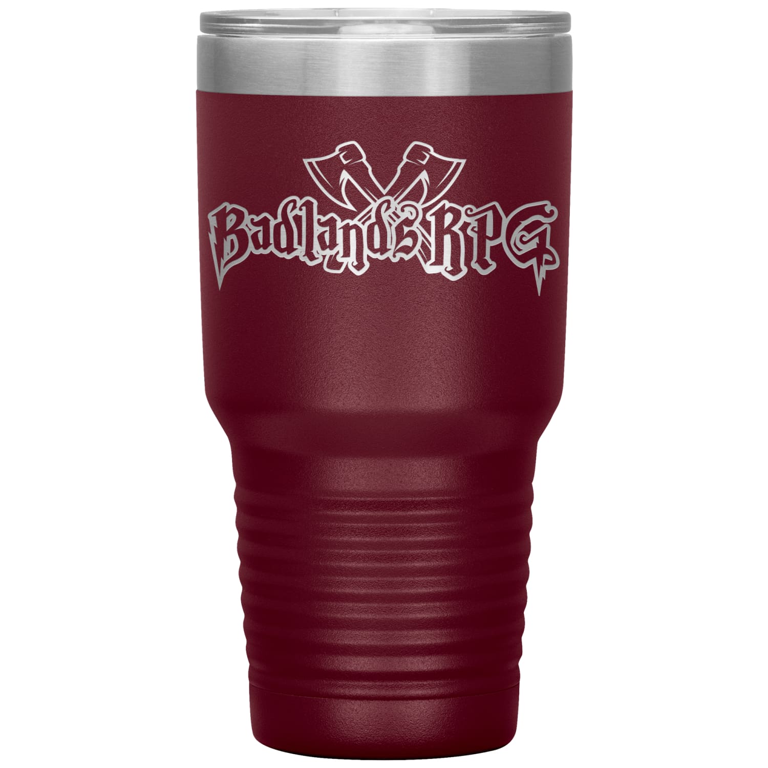 Badlands_RPG_30oz_Insulated_Tumbler_30oz_Tumbler_Maroon_Mockup.png
