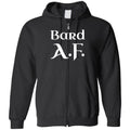 Bard A.F. Unisex Zip Hoodie - Black / S