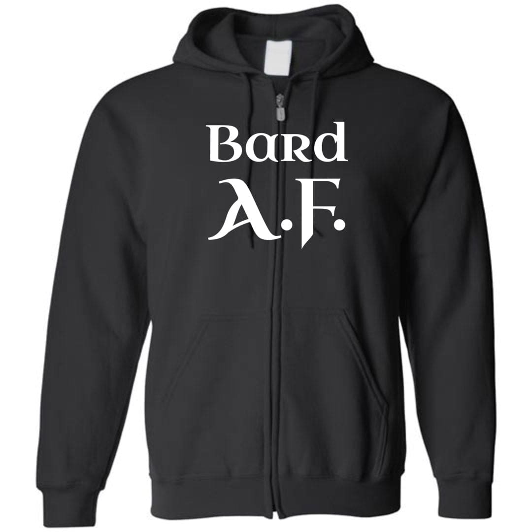 Bard A.F. Unisex Zip Hoodie - Black / S