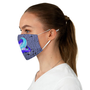 Blue Monster Mouth Fabric Face Mask - One size - Accessories
