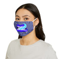 Blue Monster Mouth Snug-Fit Fabric Face Mask - 7.3’’ × 4.5’’ - Accessories