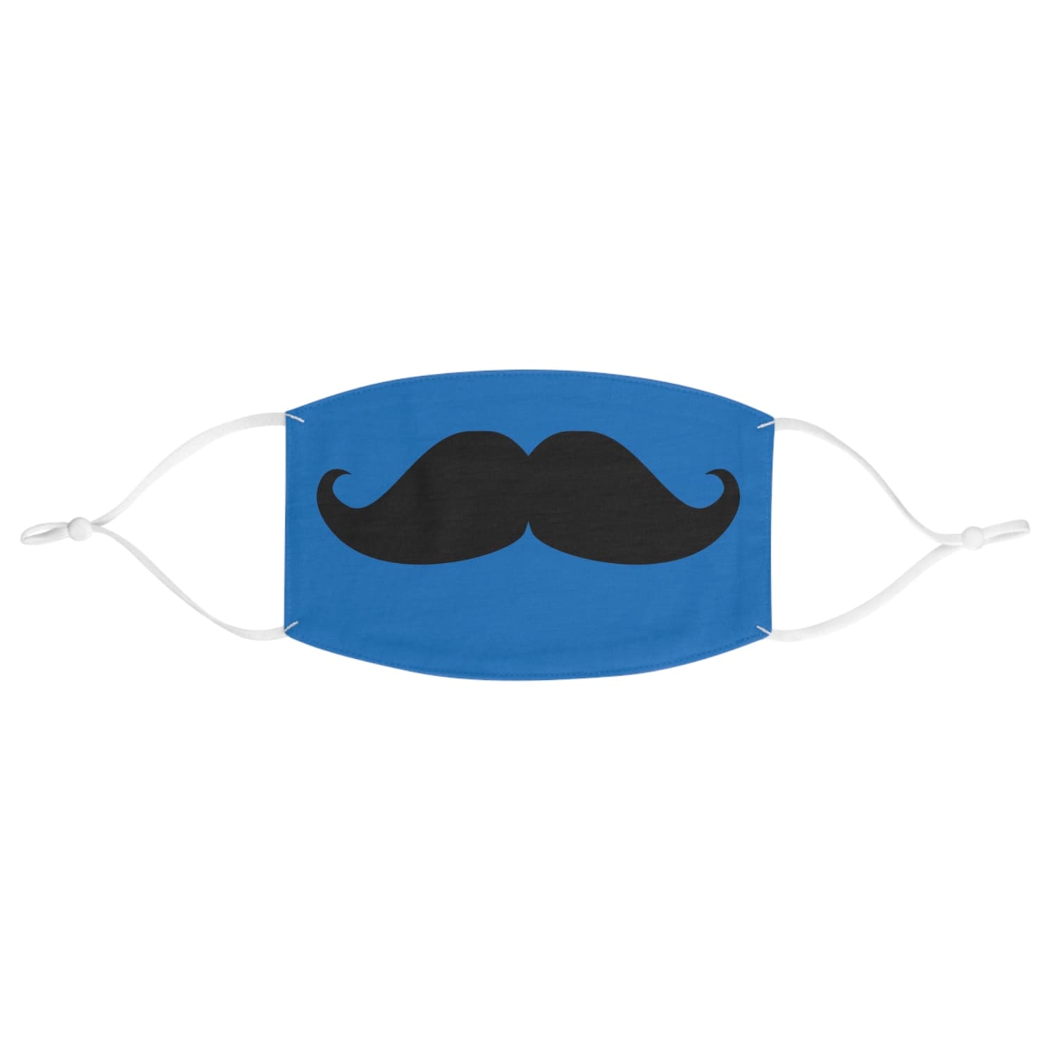 Blue Mustache Fabric Face Mask - One size - Accessories