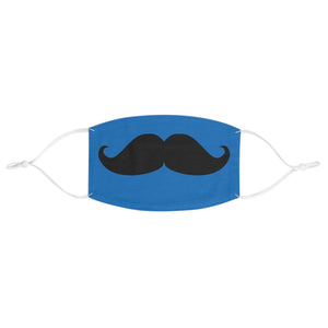 Blue Mustache Fabric Face Mask - One size - Accessories