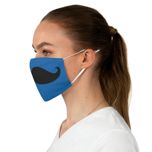 Blue Mustache Fabric Face Mask - One size - Accessories