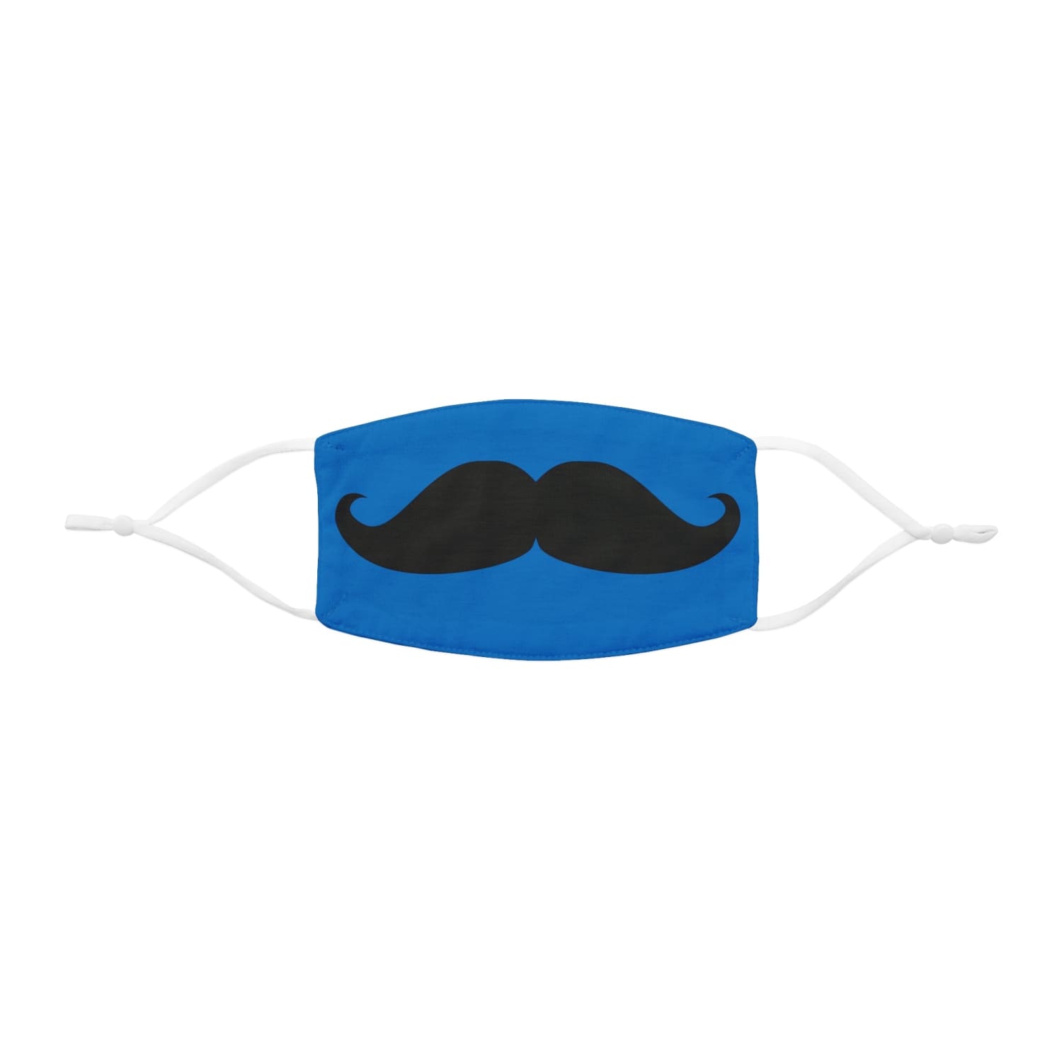 Blue Mustache Snug-Fit Fabric Face Mask - 7.3’’ × 4.5’’ - Accessories