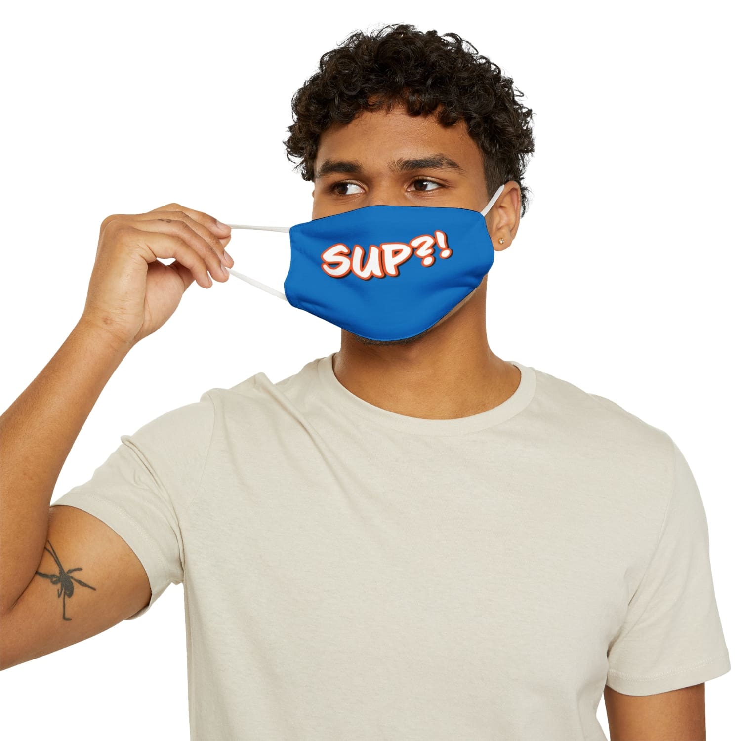 Blue Sup?! Snug-Fit Fabric Face Mask - 7.3’’ × 4.5’’ - Accessories