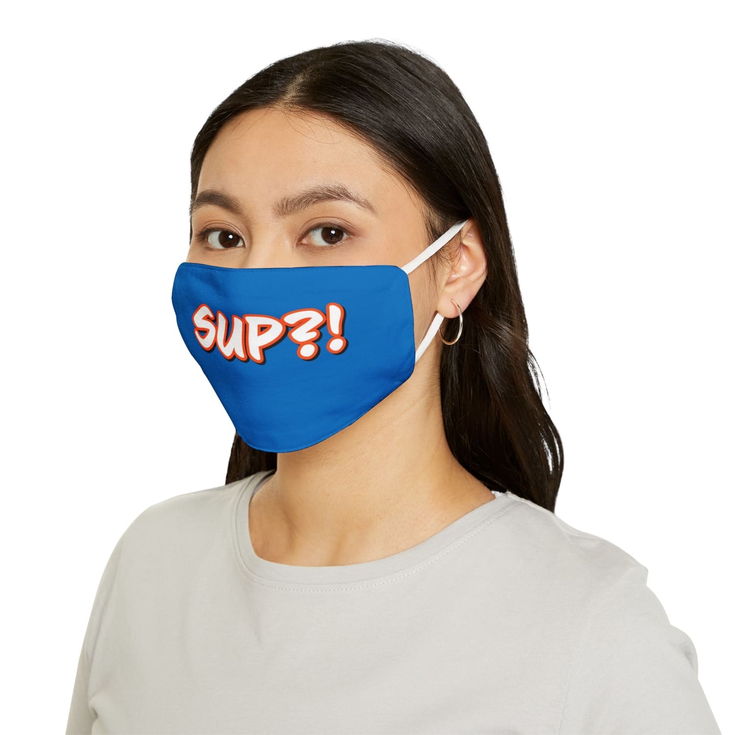 Blue Sup?! Snug-Fit Fabric Face Mask - 7.3’’ × 4.5’’ - Accessories