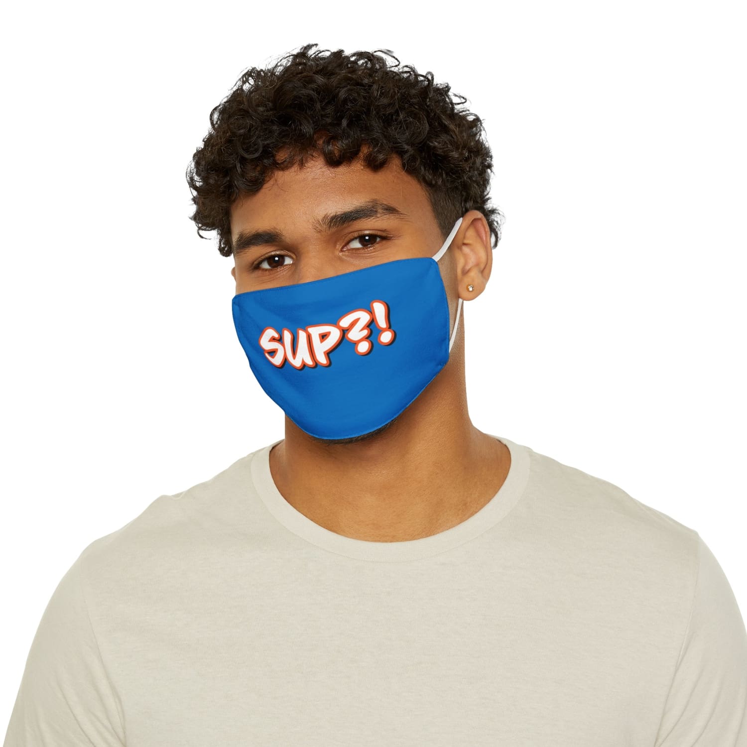 Blue Sup?! Snug-Fit Fabric Face Mask - 7.3’’ × 4.5’’ - Accessories