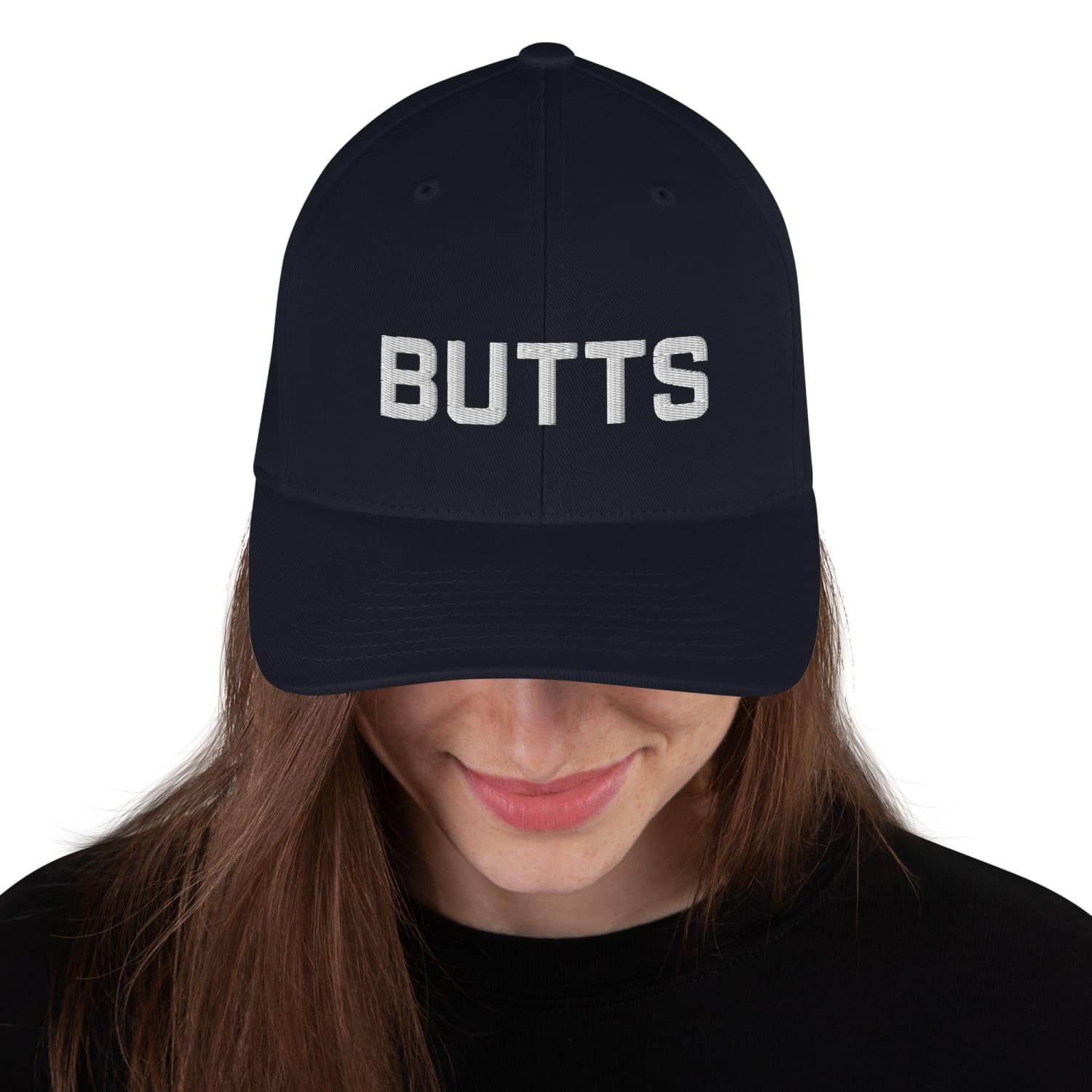 Butts Structured Twill Flex-fit Cap - Dark Navy / S/M