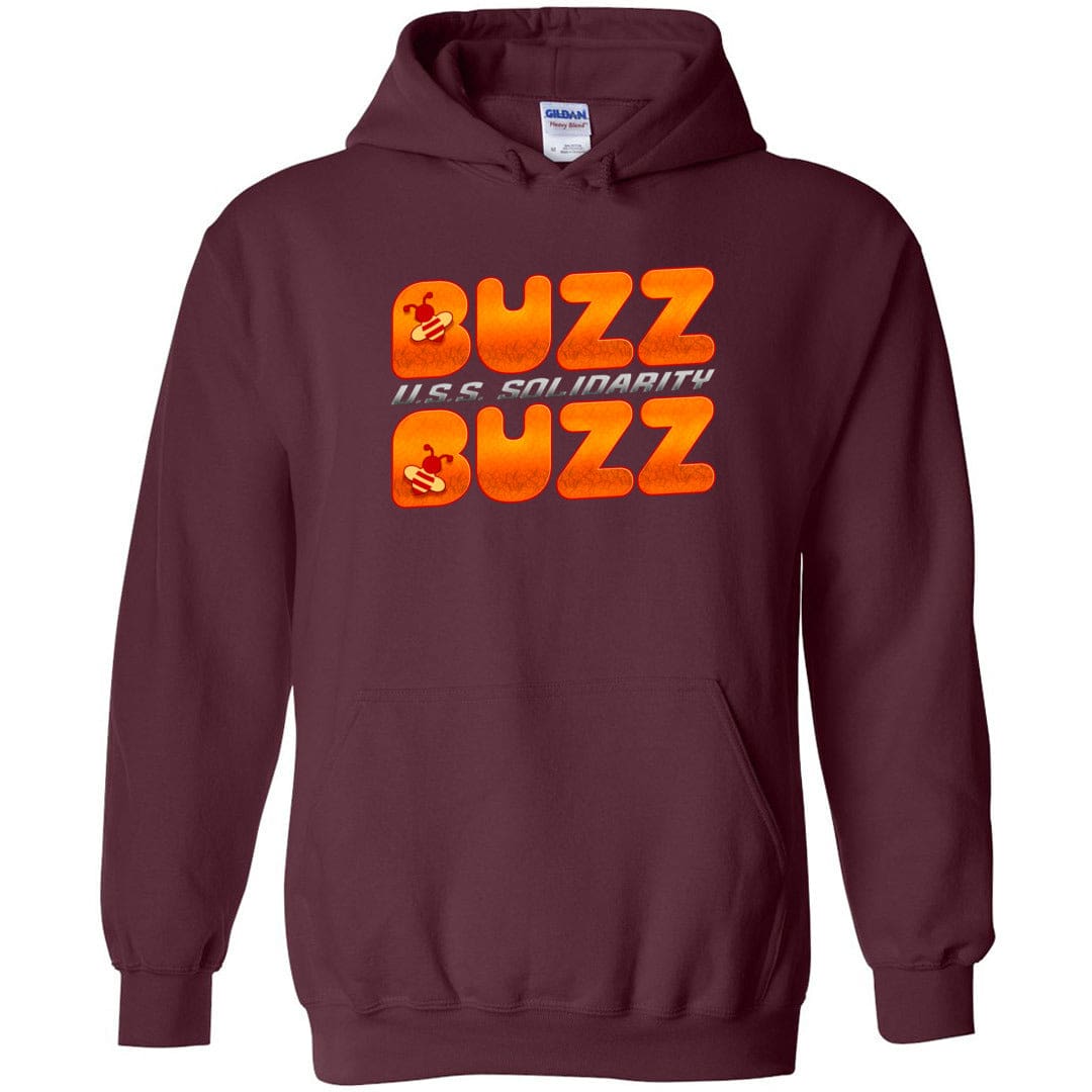 Buzz Buzz USS Solidarity Unisex Pullover Hoodie - Maroon / S