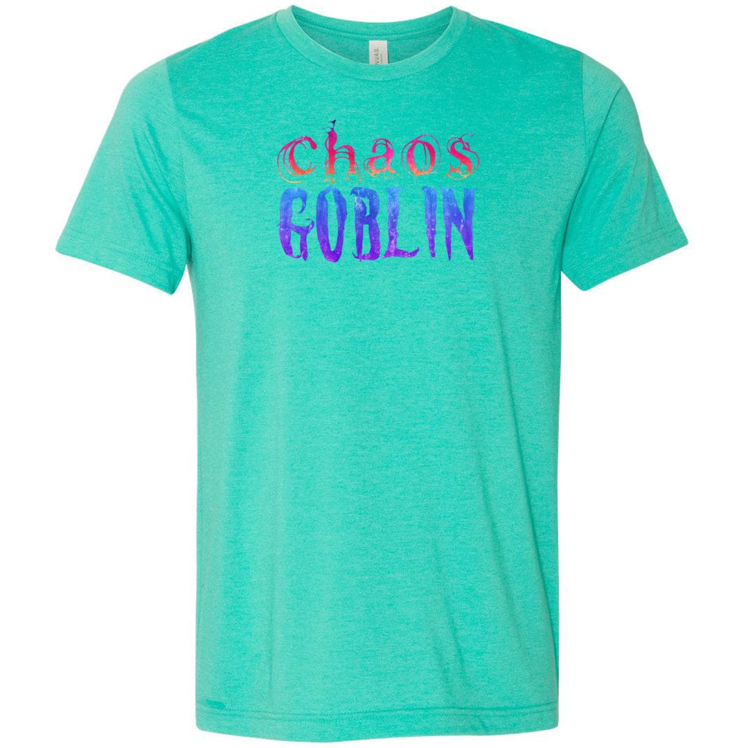 Chaos Goblin Again Unisex Premium Tee - Heather Sea Green / XS