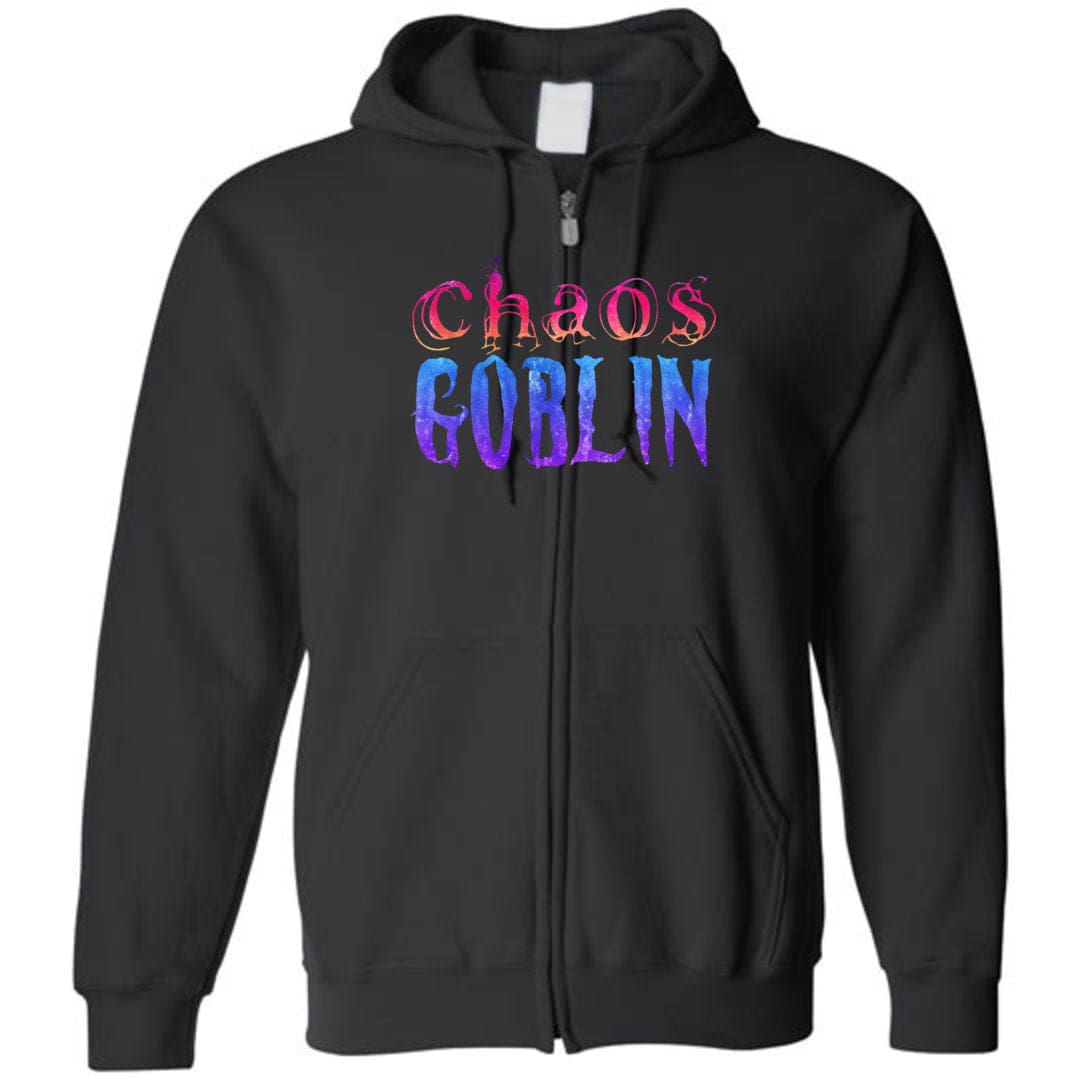 Chaos Goblin Again Unisex Zip Hoodie - Black / S