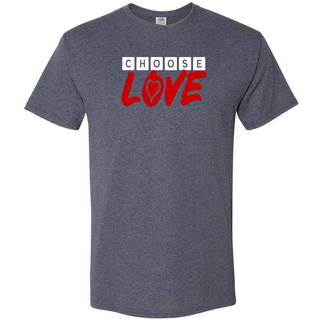 Choose LOVE Unisex Classic Tee - Vintage Heather Navy / S