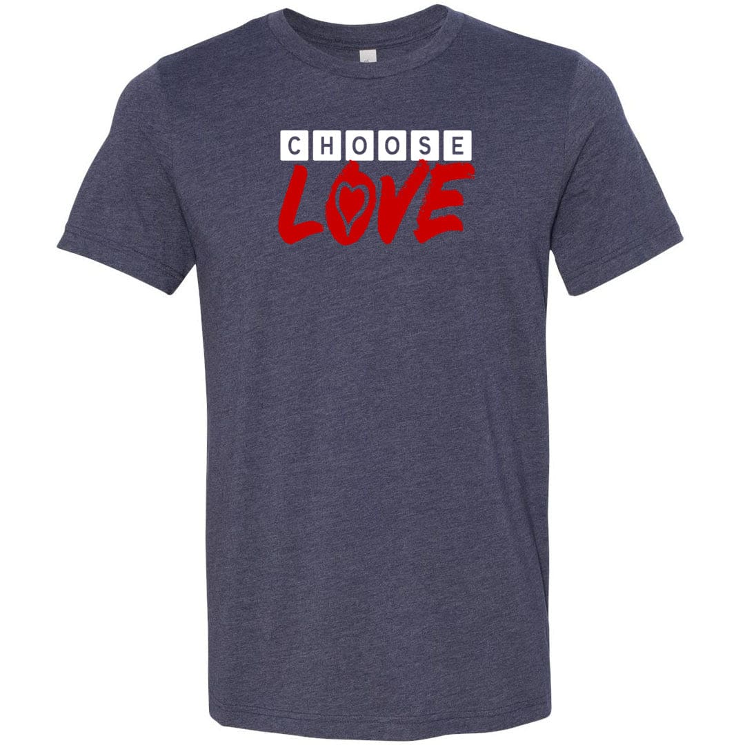 Choose LOVE Unisex Premium Tee - Heather Midnight Navy / XS