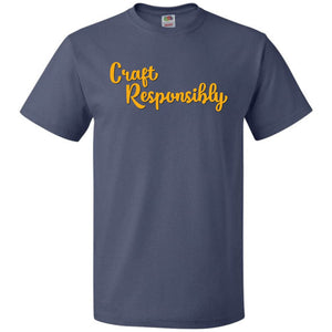 Craft Responsibly Cursive Unisex Classic Tee - Denim / S