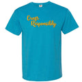 Craft Responsibly Cursive Unisex Classic Tee - Turquoise Heather / S