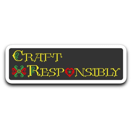 Craft Responsibly Print-On-Demand Sticker - Stitchwork
