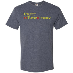 Craft Responsibly Stitchwork Unisex Classic Tee - Vintage Heather Navy / S