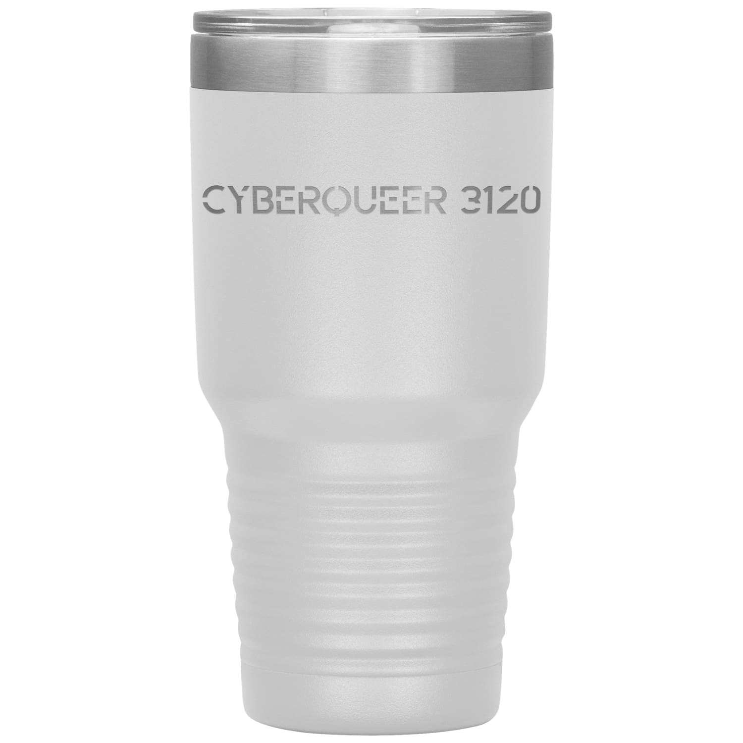 Cyberqueer 3120 30oz Vacuum Tumbler - White - Tumblers