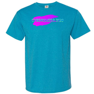 Cyberqueer 3120 Logo Splash Unisex Classic Tee - Turquoise Heather / S