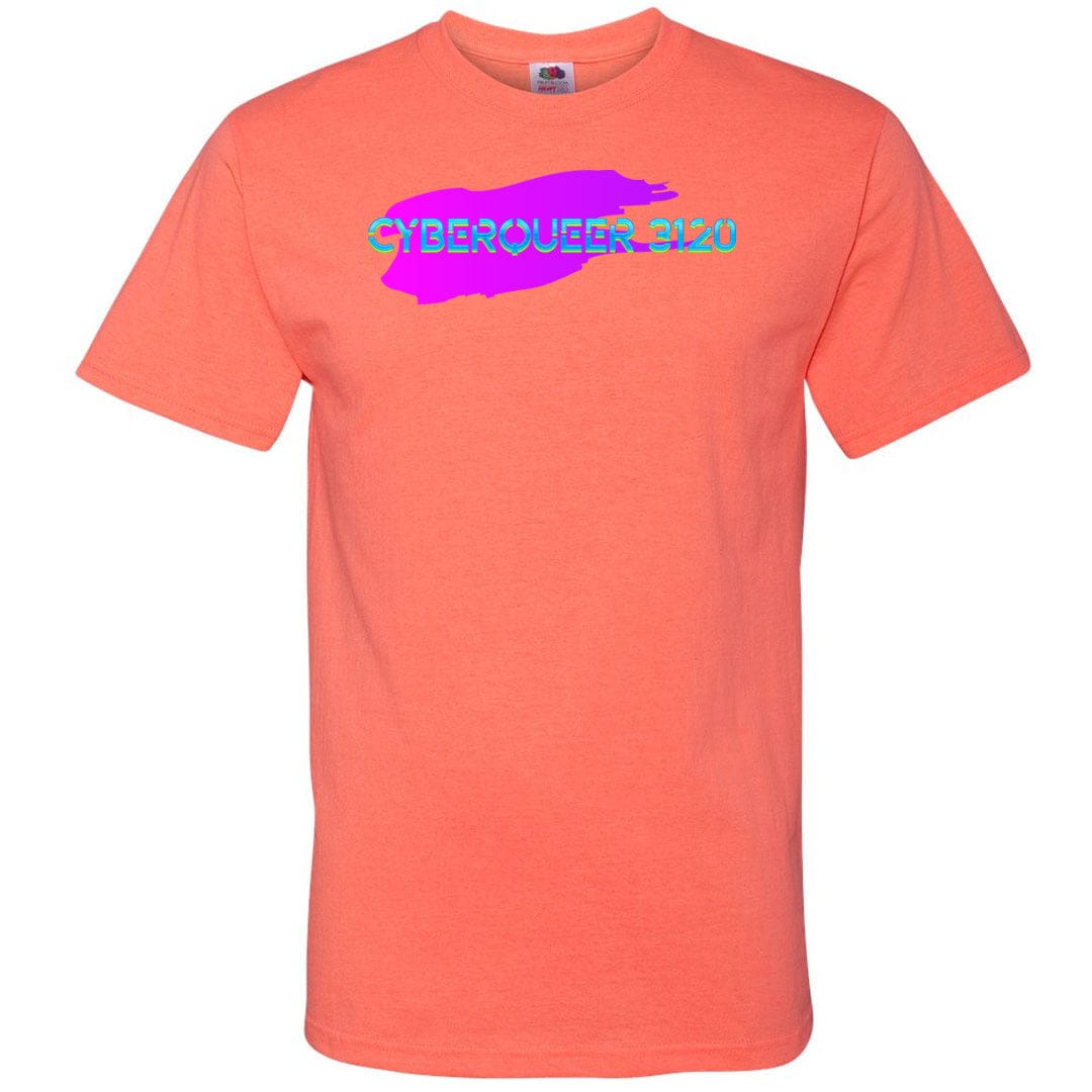 Cyberqueer 3120 Logo Splash Unisex Classic Tee - Retro Heather Coral / S